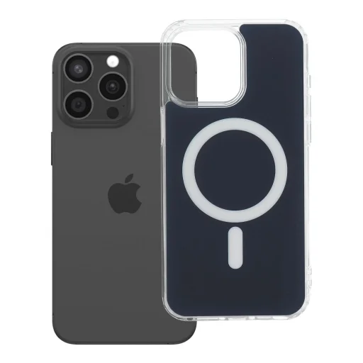 iPhone 15 Pro Max CLEAR FUSION MAG nárazuvzdorné puzdro tmavomodré - 7