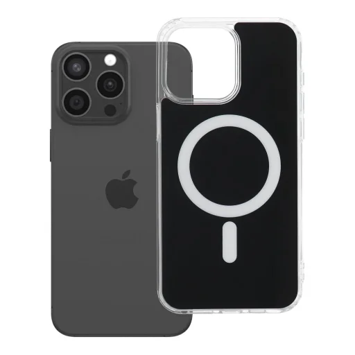 iPhone 15 Pro Max čierne puzdro CLEAR FUSION MAG COVER - 7