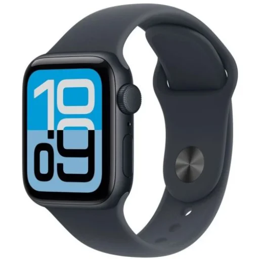 Apple Watch SE 3 (2025) GPS 40mm Éjfekete Alumínium Tok, Éjfekete Sport Szíj S/M EU MEH94 - 1