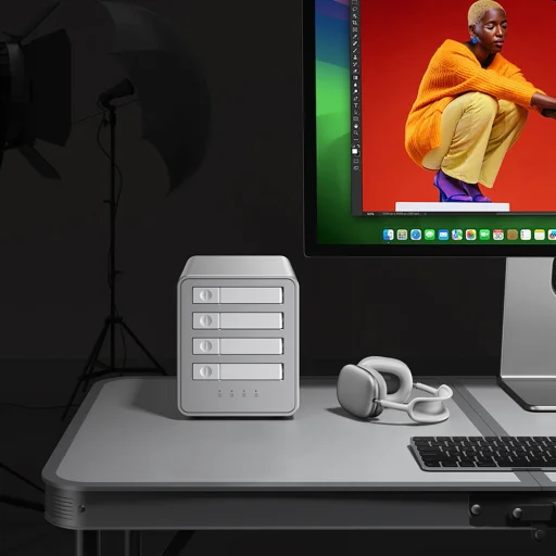 Orico 8848U4 DAS Széria 4-Bay M.2 NVMe SSD Lemeztömb - Fehér - 10