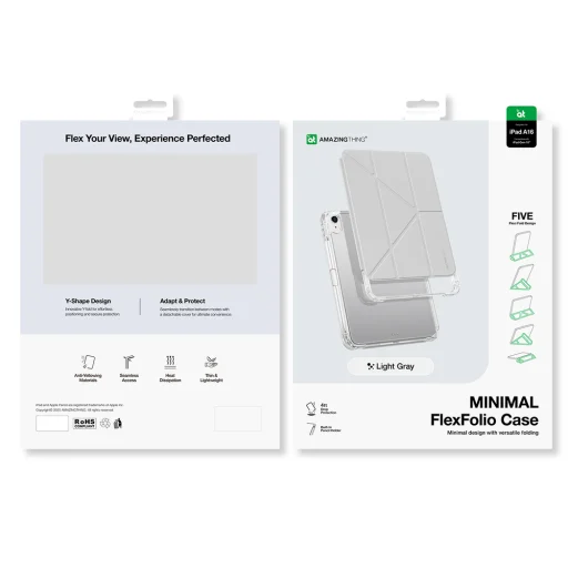 AmazingThing Minimal tok iPad 11" 2025 - Világosszürke - 6