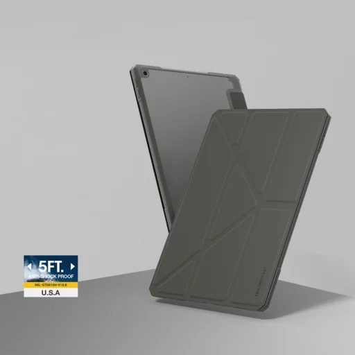 AmazingThing Titan Pro Folio fliptok iPad Air M3 11" - Szürke tok - 4