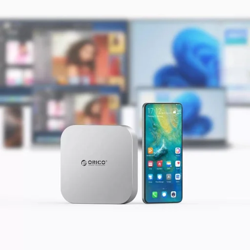 Orico MiniLink 9 az 1-ben dokkoló állomás merevlemez rekesszel - Ezüst - 6