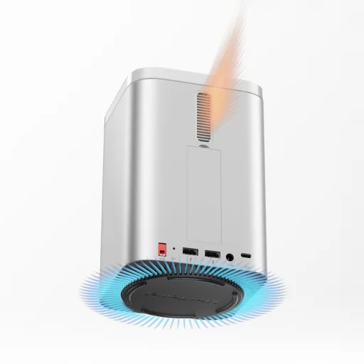 Orico MiniTower Dokkolóállomás Merevlemeztálcákkal akár 56TB-ig - Ezüst - 3