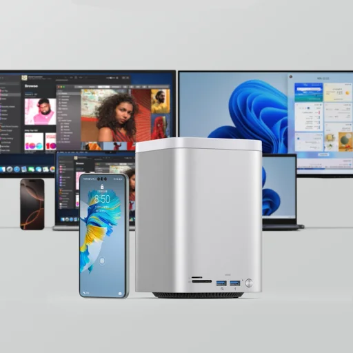 Orico MiniTower Dokkolóállomás Merevlemeztálcákkal akár 56TB-ig - Ezüst - 8