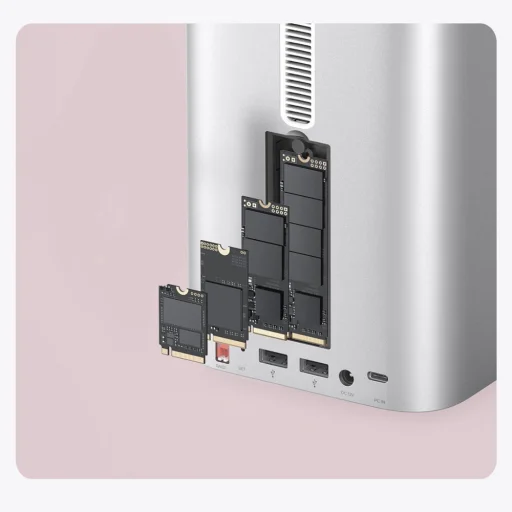 Orico MiniTower Dokkolóállomás Merevlemeztálcákkal akár 56TB-ig - Ezüst - 9