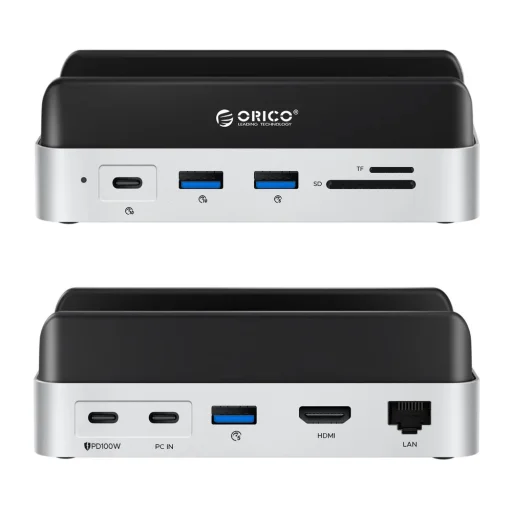 Orico MiniDock 10 az 1-ben dokkolóállomás SSD merevlemez foglalattal - Ezüst - 2