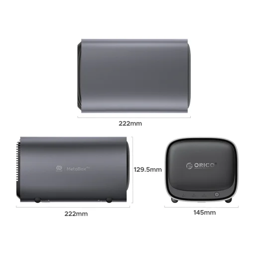 ORICO NAS MetaBox Pro Home hálózati lemez tömb - szürke - 3