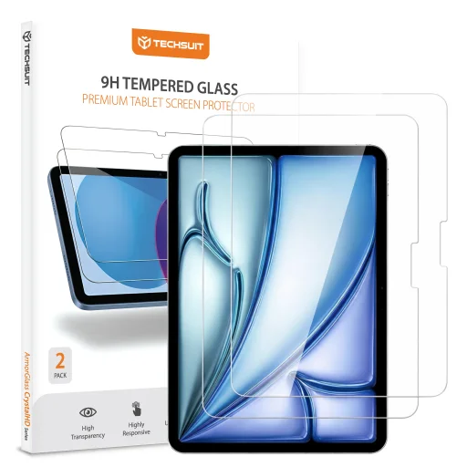 iPad Air 11 (2024) / Air 11 (2025) Clear Techsuit - ArmorGlass CrystalHD (2 pack) üvegfólia - 1