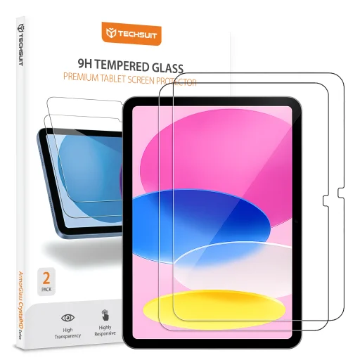 iPad 10 (2022) 10.9 / 11 (2025) Clear Techsuit ArmorGlass CrystalHD (2 pack) üvegfólia - 1