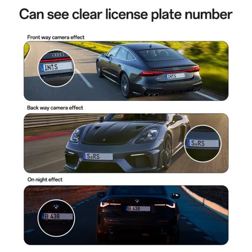 Yesido - Dash Camera (KM22) - 120° Széles Látószögű Lencse, 1080P Kettős Csatornás Felvétel - Fekete - 3