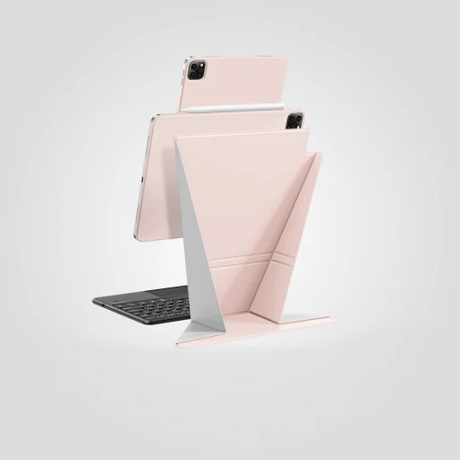 AmazingThing Matte Pro Mag Folio fliptok állvánnyal iPad Air M3 11" - Rózsaszín tok - 5