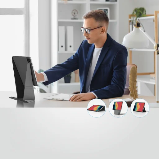 AmazingThing Matte Pro Mag fliptok állvánnyal iPad Air M3 13" - Fekete tok - 8