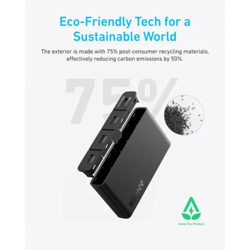 Anker USB-C Hub, 4 x USB-C, Fekete A8340GA1 - 3