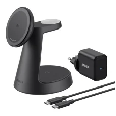 Anker MagGo 3in1 vezeték nélküli töltőállomás, 15W, 1.67A, fekete B25M4G11