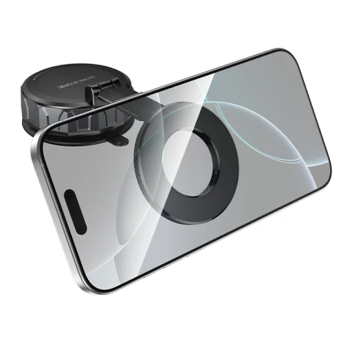 Autós tartó BH140 Gloria vákuumos, mágneses, szélvédőre fekete - 5