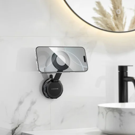 Autós tartó BH140 Gloria vákuumos, mágneses, szélvédőre fekete - 7