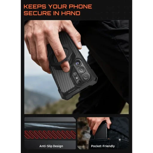 Samsung Galaxy S26 Ultra Supcase UB Grip Mag MagSafe tok Fekete - 6