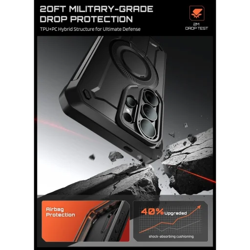 Samsung Galaxy S26 Ultra Supcase Unicorn Beetle Pro Mag Magsafe 2-set tok Fekete - 3