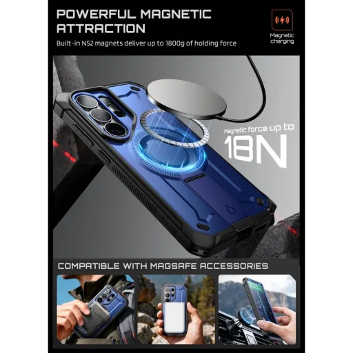 Samsung Galaxy S26 Ultra Supcase Unicorn Beetle Pro Mag Magsafe 2-set tok - Kobalt - 4