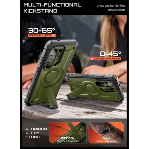 Samsung Galaxy S26 Ultra Supcase Unicorn Beetle Pro Mag Magsafe 2-set tok Guldan/Zöld - 6