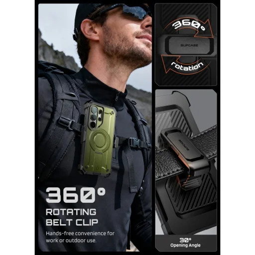 Samsung Galaxy S26 Ultra Supcase Unicorn Beetle Pro Mag Magsafe 2-set tok Guldan/Zöld - 7