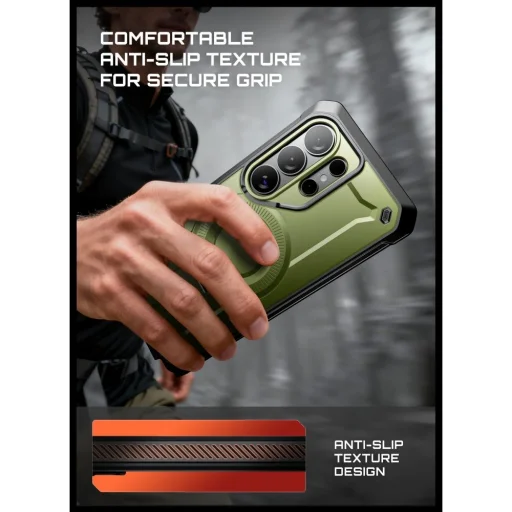 Samsung Galaxy S26 Ultra Supcase Unicorn Beetle Pro Mag Magsafe 2-set tok Guldan/Zöld - 8