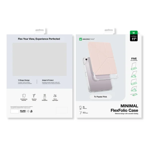 AmazingThing Minimal tok iPad Air M3 11" - Pink - 5