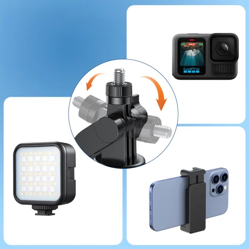 Selfie bot Wozinsky WC1Y70S teleszkópos tripod 1,7 m telefon tartóval - fekete - 6