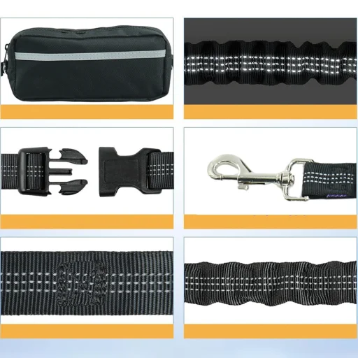 Wozinsky WPST-01 futóövtáska kutyasétáltatáshoz - fekete - 6