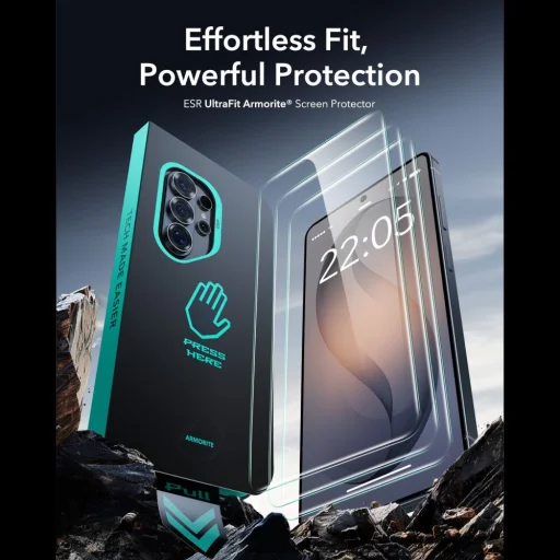 Samsung Galaxy S26 Ultra ESR UltraFit Armorite Edzett Üvegfólia 2-db Tiszta - 3