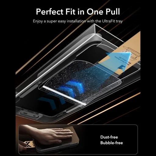 Samsung Galaxy S26 Ultra üvegfólia - ESR UltraFit Armorite Pro edzett üveg átlátszó - 6