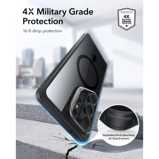 Samsung Galaxy S26 Ultra ESR Classic Hybrid Kickstand MagSafe tok Átlátszó/Fekete - 5