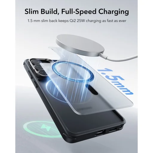 Samsung Galaxy S26 Ultra ESR Classic Hybrid Kickstand Magsafe tok Frosted Fekete - 7