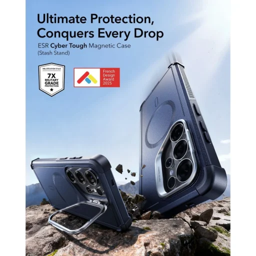Samsung Galaxy S26 Ultra ESR Cyber Tough Kickstand Magsafe tok, fekete - 3
