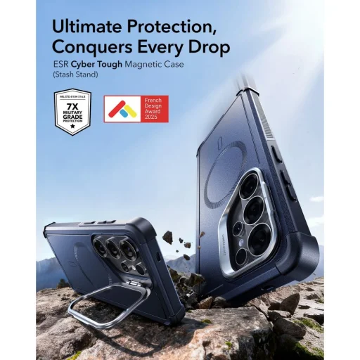 Samsung Galaxy S26 Ultra Esr Cyber Tough Kickstand Magsafe tok, Niebiesk/Néhányosszevissza - 3