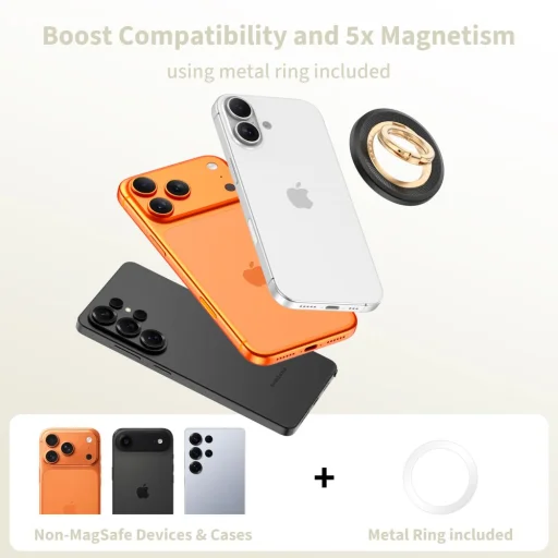 Telefon Tech-protect MMR700 Lamano Mágneses MagSafe gyűrű Fekete/Arany - 5