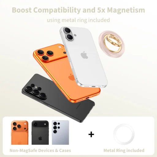 Rózsaszín Arany Tech-Protect MMR700 Lamano mágneses gyűrű - 5