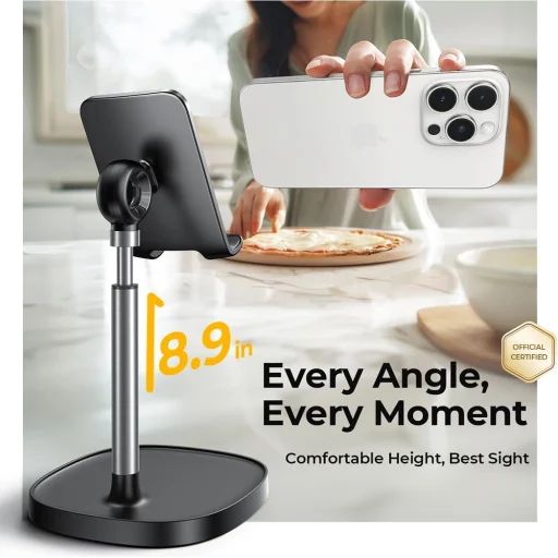  Telefon Lisen Asztali Tartó Mechanical Series (YL0421030004) - Állítható Magasság, Stabil - Fekete - 7