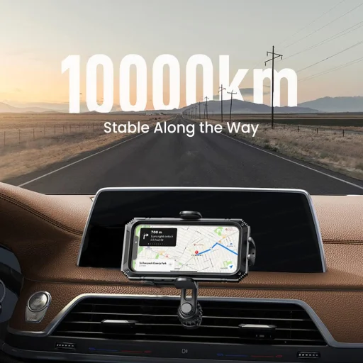 Autós tartó Lisen (YL0222060011), légbefúvóra, bilincs fogás, univerzális, 360°-ban állítható, biztonságos illeszkedés, rázkódás elleni védelem - Fekete - 2