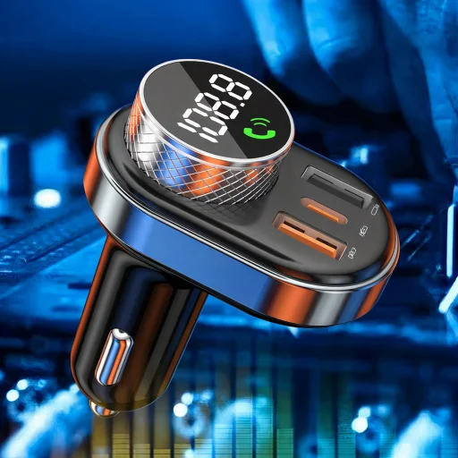 Proove Autós Töltő FM Modulátorral (FMSL30110001) - USB, Type-C, U-Disk, TF, BT 5.4, Gyors Töltés, 30W - Fekete - 4