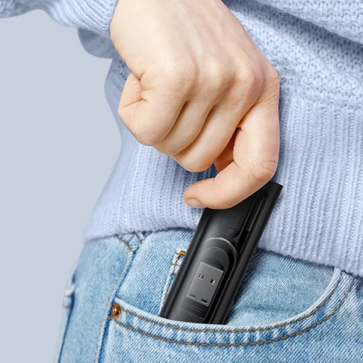 Mcdodo - Tárolódoboz (WF-1720) - USB-C kábel 0.3m, PD60W, USB-C to Micro-USB/iP/USB Adapter, SIM kiadó tű, Kártyahely - Fekete - 6