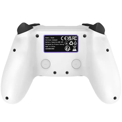 Proove Ergonomikus Wireless Controller Skadi (WGSK00022002) - USB-C, AUX, BT, Érintőpad, PS4, PC, Android, 600mAh - Fehér - 6
