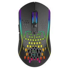 Proove Wireless Mouse Buzz (WMBU00022401) - Vezeték nélküli egér játékhoz, 2.4GHz, USB-C, Ergonomikus, LED, 6 gomb, 800-4800DPI, 1.5m - Fekete