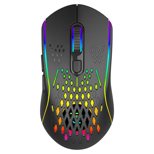 Proove Wireless Mouse Buzz (WMBU00022401) - Vezeték nélküli egér játékhoz, 2.4GHz, USB-C, Ergonomikus, LED, 6 gomb, 800-4800DPI, 1.5m - Fekete - 1
