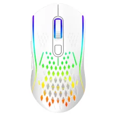 Proove Wireless Mouse Buzz WMBU00022402 Gamer Egér, 2.4GHz, USB-C, Ergonomikus, LED, 6 Gomb, 800-4800DPI, 1.5m - Fehér