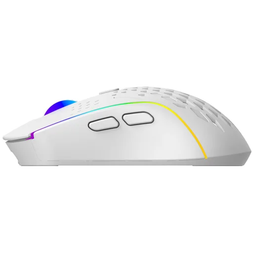 Proove Wireless Mouse Buzz WMBU00022402 Gamer Egér, 2.4GHz, USB-C, Ergonomikus, LED, 6 Gomb, 800-4800DPI, 1.5m - Fehér - 2