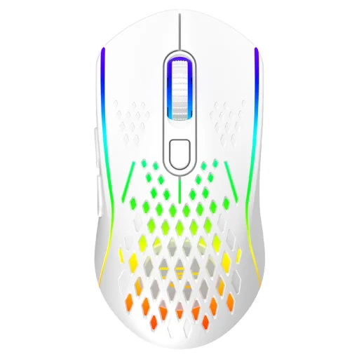 Proove Wireless Mouse Buzz WMBU00022402 Gamer Egér, 2.4GHz, USB-C, Ergonomikus, LED, 6 Gomb, 800-4800DPI, 1.5m - Fehér - 1