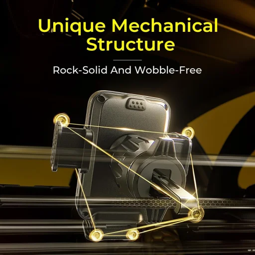 Lisen Wireless Charger W605 (YL0225030014) - Fekete Mágneses Rögzítés, Szellőzőnyílásba, Befogóval, 360°-os Állítási Lehetőség, 15W - 3