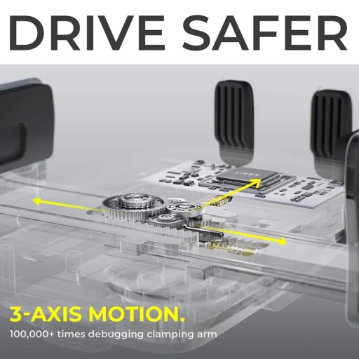 Lisen Wireless Charger W605 (YL0225030014) - Fekete Mágneses Rögzítés, Szellőzőnyílásba, Befogóval, 360°-os Állítási Lehetőség, 15W - 6